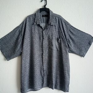 Men's Black Patterned Shirt